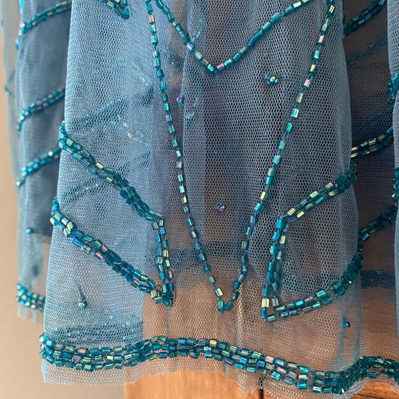 Free People Blue Mesh Beaded Slip - Picture 8 of 12